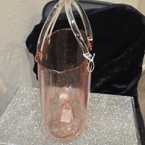 Cupcakes & Cashmere Clear Pink Handbag Vase/Decor - Picture 7 of 8